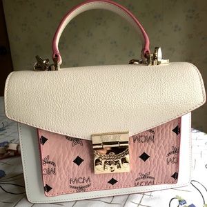 MCM Patricia Visetos leather block satchel/crossbody